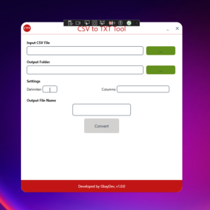 Convert CSV TO Text File Free Download